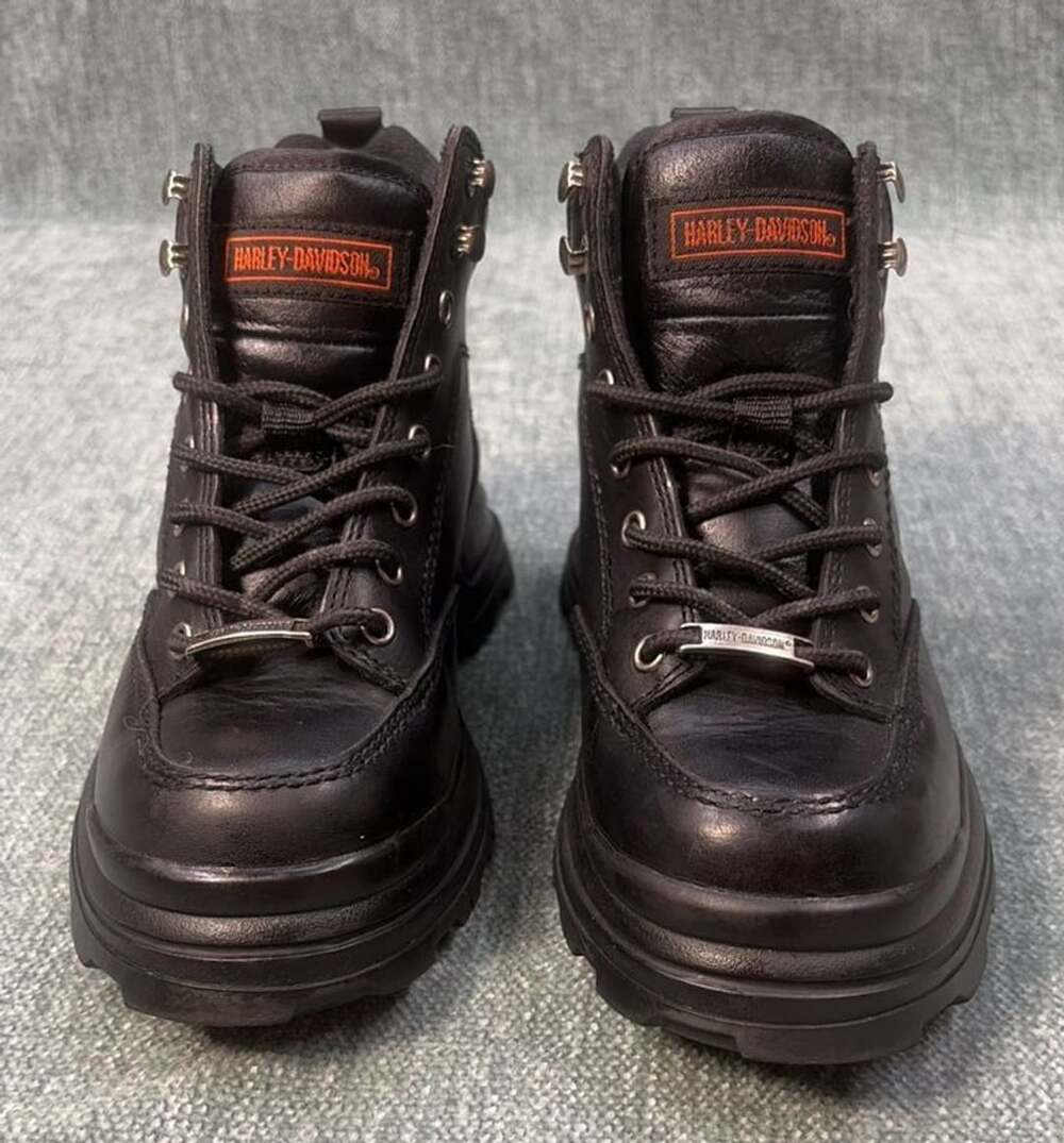 Harley-Davidson Women’s black steel toe Boots Leather Size 7.5